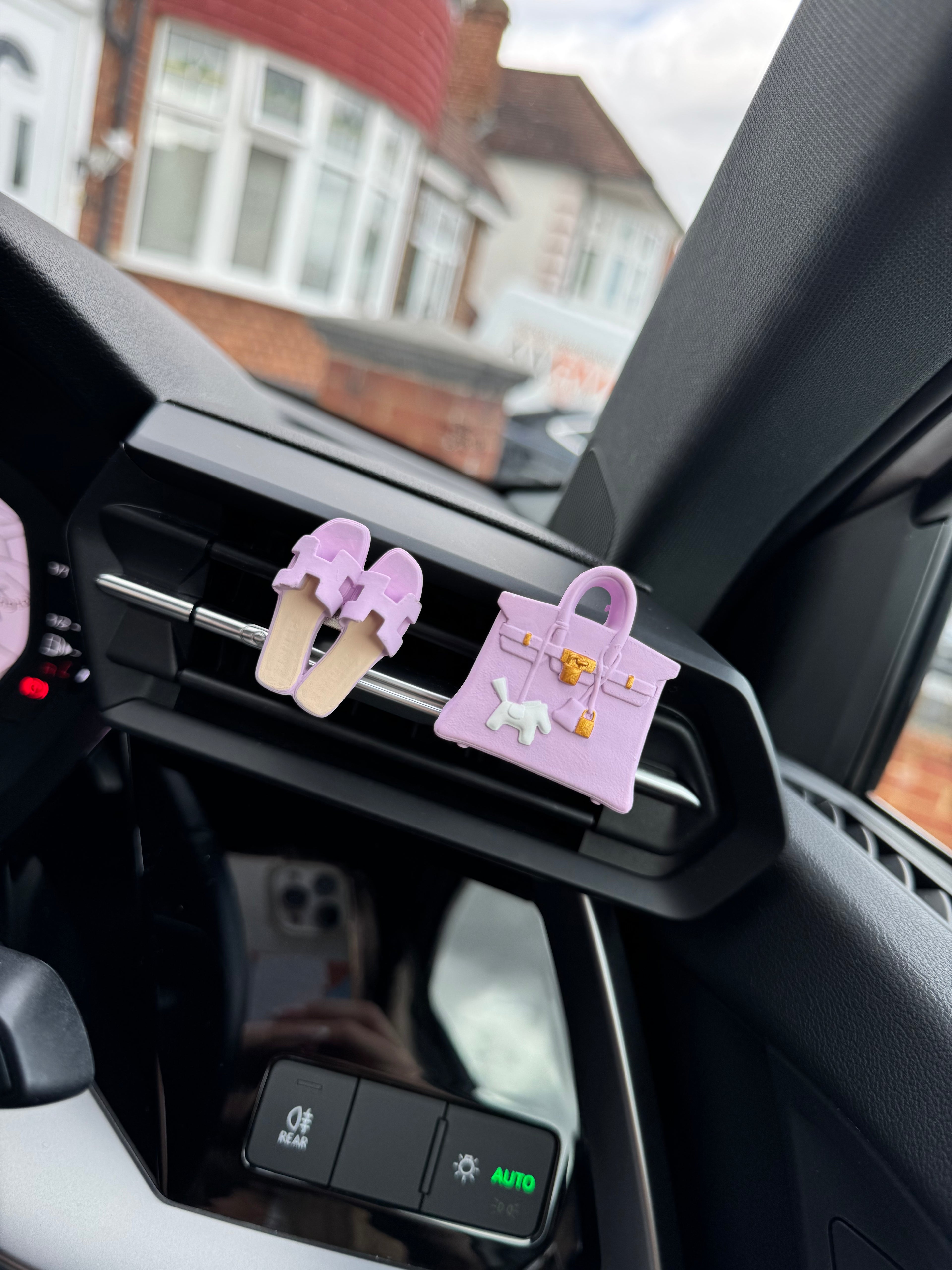 Purple Sandal and Handbag Duo